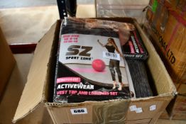 A quantity of as new SZ Sports Zone stretch fit top and leggings sets (One size, 24 items).