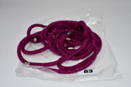 Ten as new Swarovski cerise Stardust (M) wrap round bracelets (Unboxed, no tags).