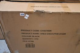 One boxed as new Ares Executive office chair in black (CH0270BK).