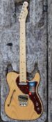 An as new Fender American Elite Telecaster Thinline MN Natural guitar with certificate of