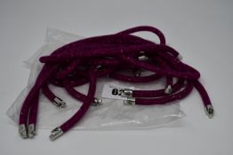 Ten as new Swarovski cerise Stardust (M) wrap round bracelets (Unboxed, no tags).