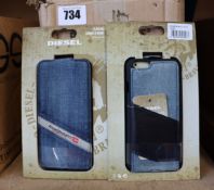Thirty two as new Diesel Denim Scissor 6 Flip Cases for Apple iPhone 6.