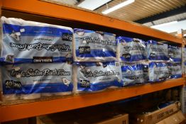 Ten packs of 40 rolls of Kirkland Signature Triple Satin Bath Tissue (240 sheets per roll).