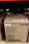 Two boxed as new Xerox 008R13096 iGen3 iGen4 Fuser Fluid Oil II (4 x 1.6l bottles, boxes open).