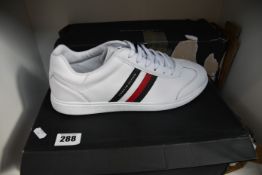 Two pairs of as new Tommy Hilfiger The Essential Corporate Cupsole sneakers (UK 10.5 and 11).