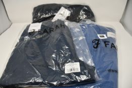 An as new Farrah Strode hooded coat (M), Colbert plain swim shorts (M) and Mullen cotton sweater (