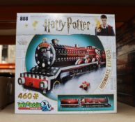 Four boxed as new Harry Potter Hogwarts Express Wrebbit 3D puzzles (460 pieces).