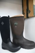 Two pairs of The Original Muck Boot Company boots; Artic Adventure (UK 5) and Chore Classic Tall (UK