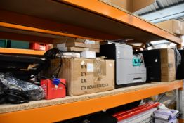 A small quantity of office and electrical related items.