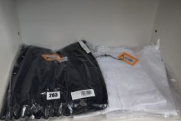 Four as new L.F.Markey white pocket t-shirts (UK 6, 8, 10,12) and a Mega dress (One size).