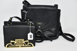 An as new black leather Radley shoulder bag and an as new Biba black with gold metal decoration (
