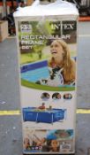 An as new Intex 2.2m rectangular frame set pool.