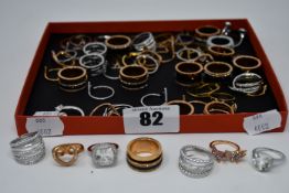 A quantity of assorted as new Swarovski rings, various styles and sizes (Unboxed, No Tags).
