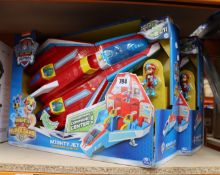 Two boxed as new Paw Patrol Super Paws Mighty Jet Command Centres.