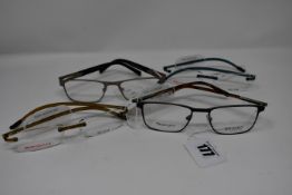 Two pairs of as new Exalto glasses frames with clear glass (RRP £270 each) and two pairs of as new