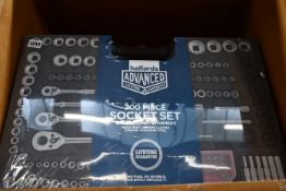 An as new Halfords Advanced 200-piece socket set.