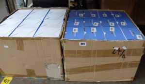 Two boxes of LED desk lamps.