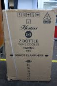 A boxed as new Hostess 7 Bottle Wine Cooler (HW07MC).