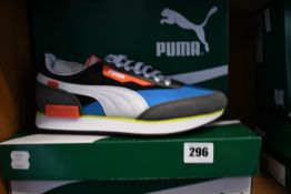 Two pairs of as new Puma Future Rider Play On trainers (UK 8.5, 9).