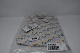 Two Ralph Lauren Polo X Asos exclusive collab shirts in white with all over logo (Both M).