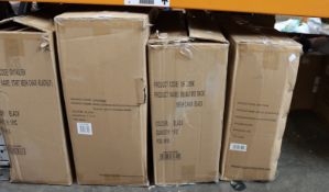 Four as new office chairs to include one Star mesh chair in black and one Denali mid back office