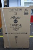 A boxed as new Hostess 7 Bottle Wine Cooler (HW07MC).