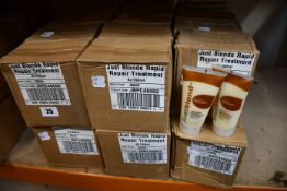 Thirty two boxes of Just Blonde rapid repair treatment (150ml) (Six in a box).