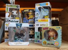 A quantity of as new Funk Pop vinyl figures to include one Pokémon Bulbasaur, one Disney Hades and