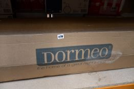 One boxed as new Dormeo Aloe Vera memory foam mattress (Double 135 x 190cm).