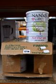 Six cans of Nanny Care first infant goat based milk (900g).