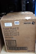 Two boxed as new Xerox 008R13096 iGen3 iGen4 Fuser Fluid Oil II (4 x 1.6l bottles, boxes open).