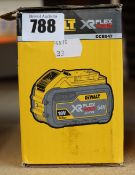 One as new Dewalt XR flex volt lithium ion battery (18v/54v).