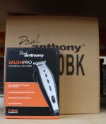 Twelve boxed as new Paul Anthony Salon Pro professional hair clippers.