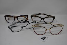 Two pairs of as new Vanni glasses frames with clear glass (RRP £240 each) and two pairs of as new