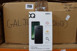 A quantity of boxed as new XQISIT Flex Case Clear Phone Cases for Samsung Galaxy J4+ 2018 (Boxes