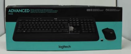 A boxed as new Logitech MK540 Advanced Wireless Keyboard and Mouse (Box sealed, some cosmetic damage