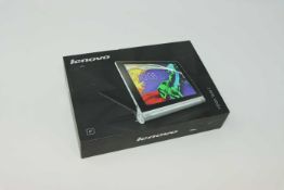 A pre-owned Lenovo YOGA Tablet 2-830L 16GB in Platinum (FRP clear, Boxed, No charger included).