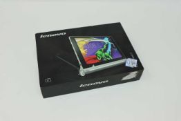 A pre-owned Lenovo YOGA Tablet 2-830F 16GB in Platinum (FRP clear, Boxed, No charger included).