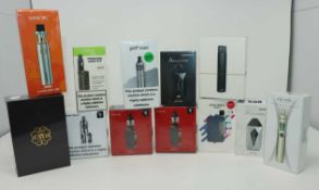 Twelve assorted boxed as new vape kits to include Vaporesso, Smok, Horizon Tech and others (Over 18s