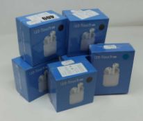 Six as new boxed i10-Touch 5.0 Wireless Headphones (boxes sealed).