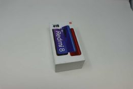 A pre-owned Xiaomi Redmi 8 Global Dual SIM 64GB M1908C3IG in Blue (IMEI: 86328044101257) (FRP clear,