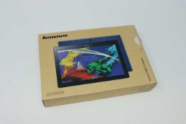 A pre-owned Lenovo Tab 2 A10-70 32GB in Blue (FRP clear, Boxed, No charger included).