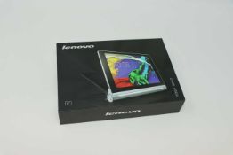 A pre-owned Lenovo YOGA Tablet 2-830L 16GB in Platinum (FRP clear, Boxed, No charger included).