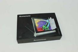 A pre-owned Lenovo YOGA Tablet 2-830L 16GB in Platinum (FRP clear, Boxed, No charger included).