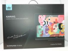 A boxed as new Huion Upgraded Kamvas GT-191 V2 8192 Level Battery-free Stylus Pen Display Drawing