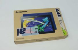 A pre-owned Lenovo Tab 2 A10-70 16GB in Blue (FRP clear, Boxed, No charger included).