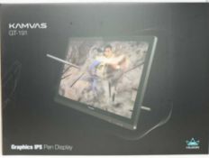 A boxed as new Huion Kamvas GT-191 Graphic Drawing Tablet with Screen, 8192 Pencil Pressure