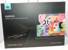 A boxed as new Huion Upgraded Kamvas GT-191 V2 8192 Level Battery-free Stylus Pen Display Drawing