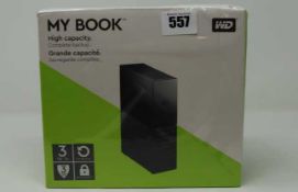 A boxed as new Western Digital My Book 3TB Desktop Hard Drive (Box sealed, cosmetic damage to box).