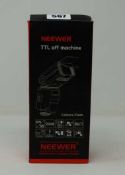 A boxed as new Neewer NW-565 TTL off machine flash for Canon (Box opened).